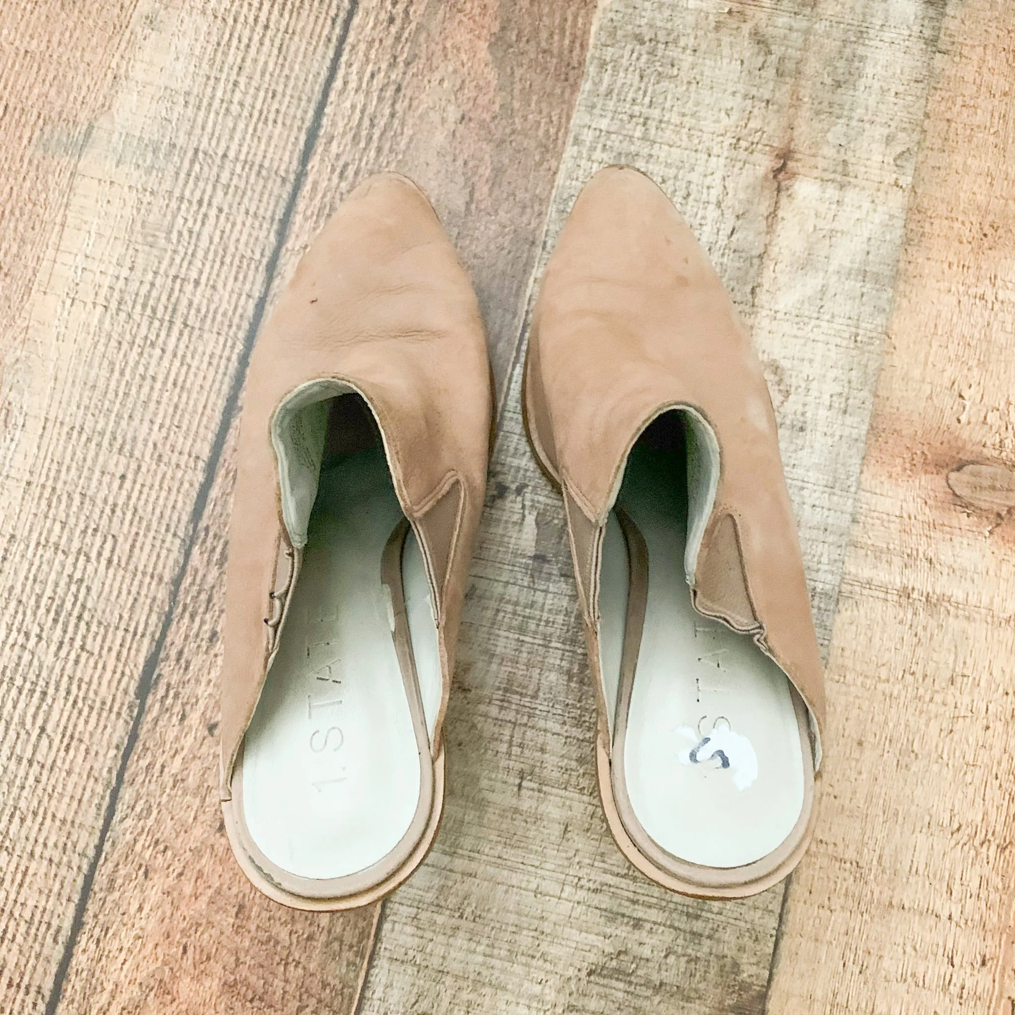 1 State Tan Slip On Heel Mule - Size 7.5 (See Notes)