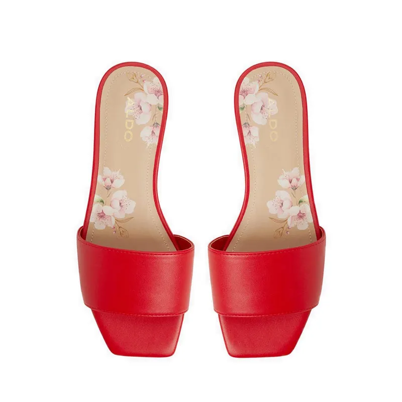 Agnis Heeled Sandals - Red
