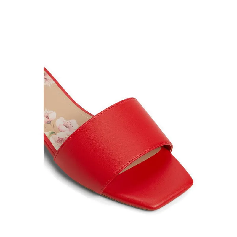 Agnis Heeled Sandals - Red