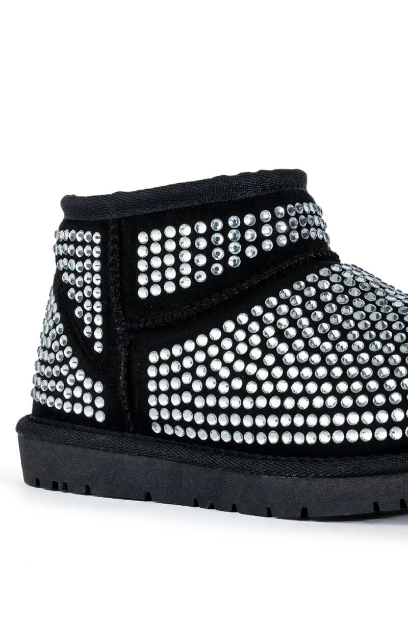 AKIRA FAIRYSTALE BLING BOOTIE IN BLACK