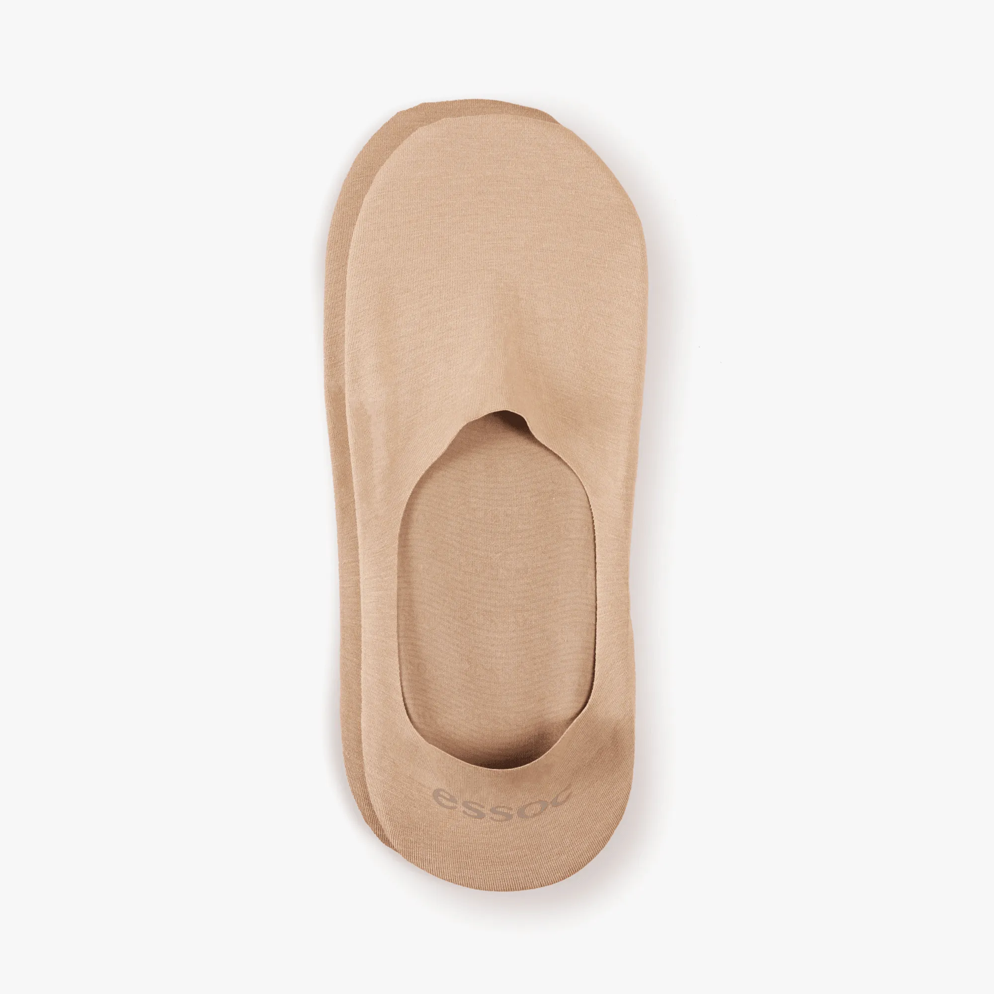 Almond Beige Cotton No Show Socks