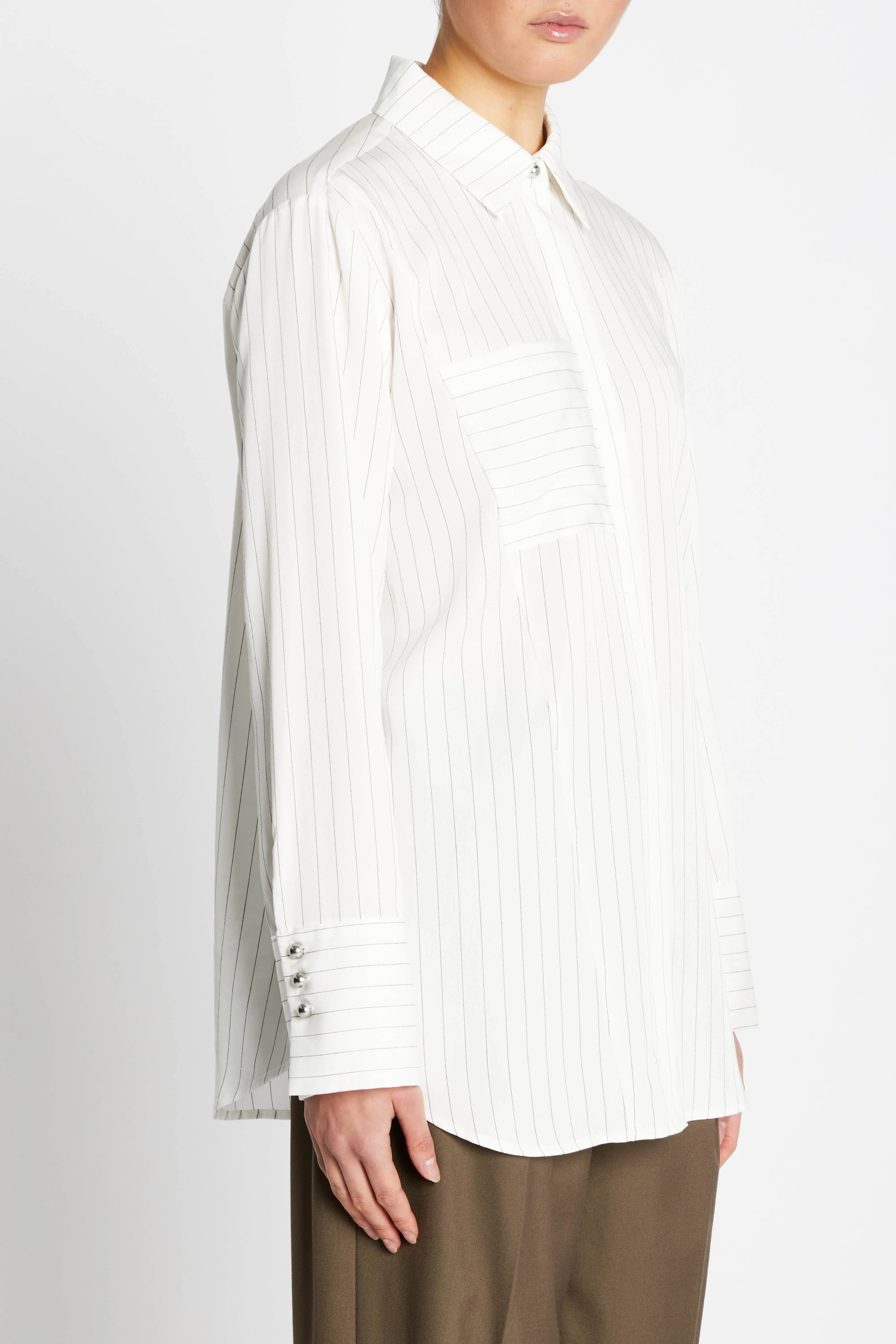AmaranthBBZanne shirt - White stripe