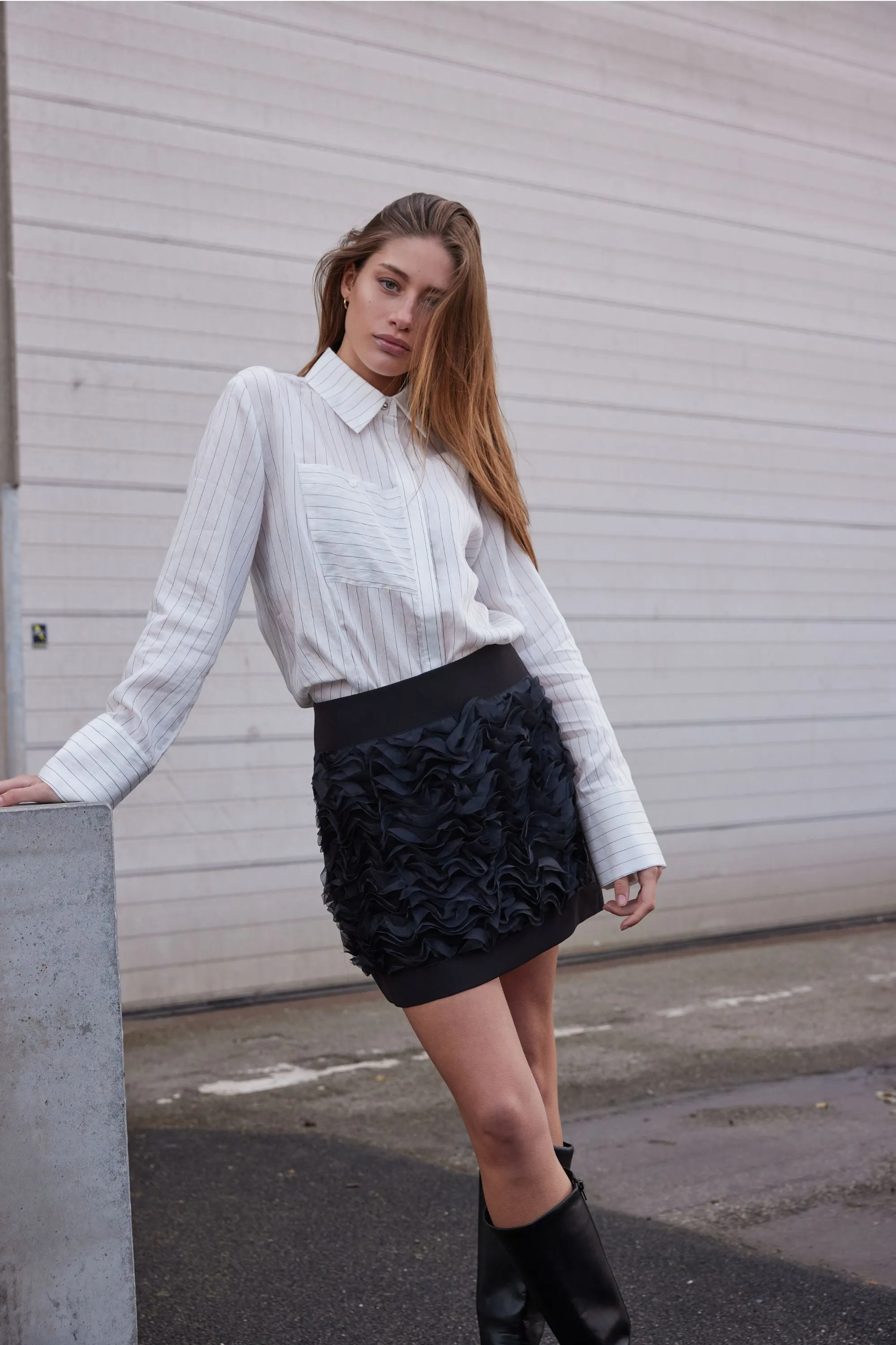 AmaranthBBZanne shirt - White stripe
