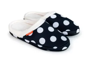 ARCHLINE Orthotic Slippers Slip On Arch Scuffs Pain Relief Moccasins - Polka Dots - EU 41