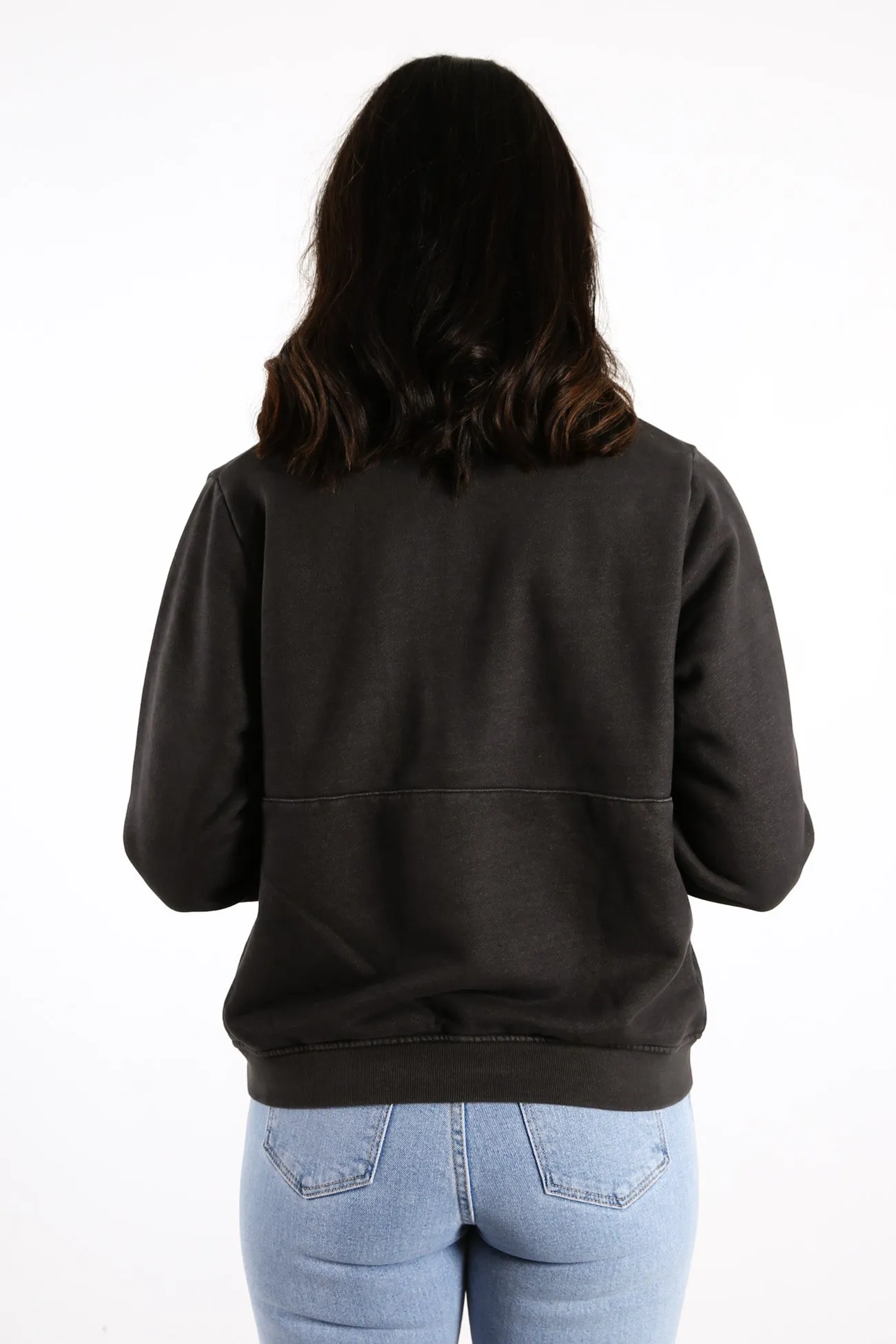 Astrid Half Zip Fleece Washed Black