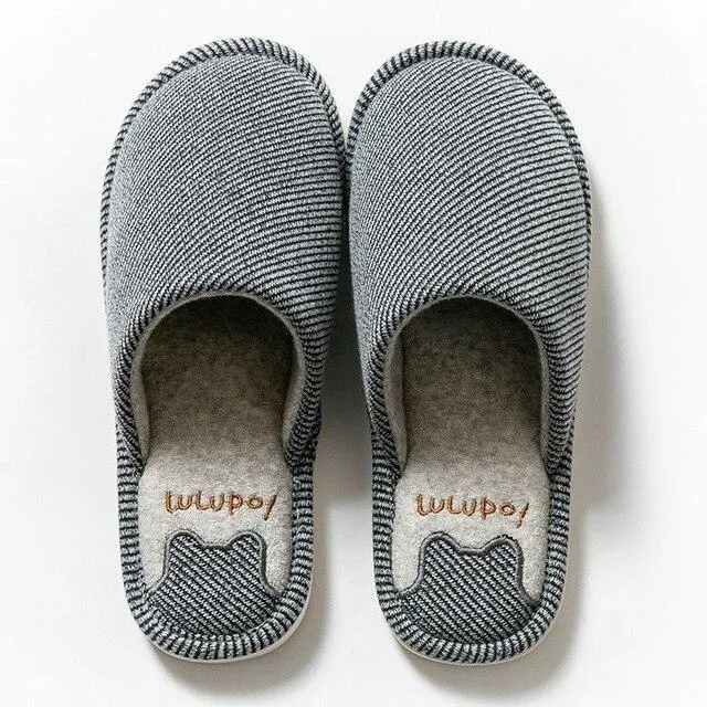Autumn Cute Women's Soft Warm Solid Indoor Bedroom Floor House Slippers