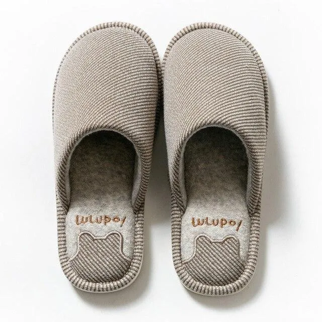 Autumn Cute Women's Soft Warm Solid Indoor Bedroom Floor House Slippers