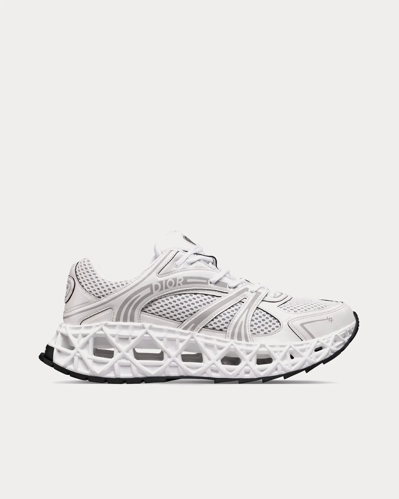 B35 NXXT White Technical Fabric and White Technical Mesh Low Top Sneakers
