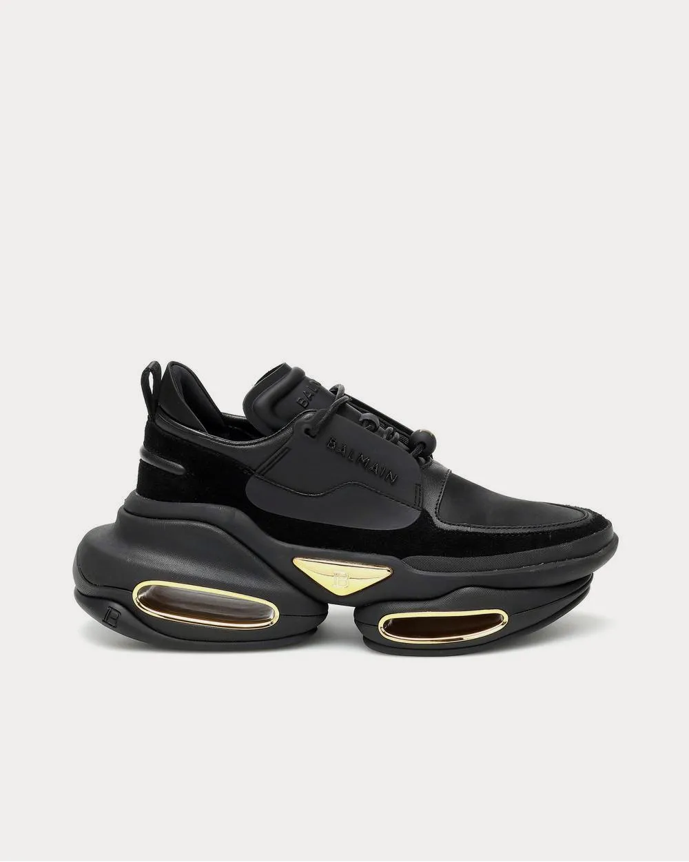 BBold leather Noir Low Top Sneakers