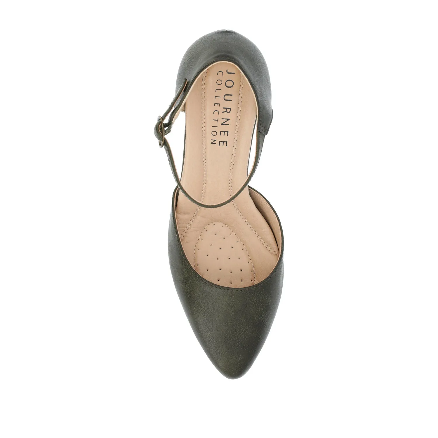 BETTIE D'ORSAY PUMP HEELS IN FAUX LEATHER