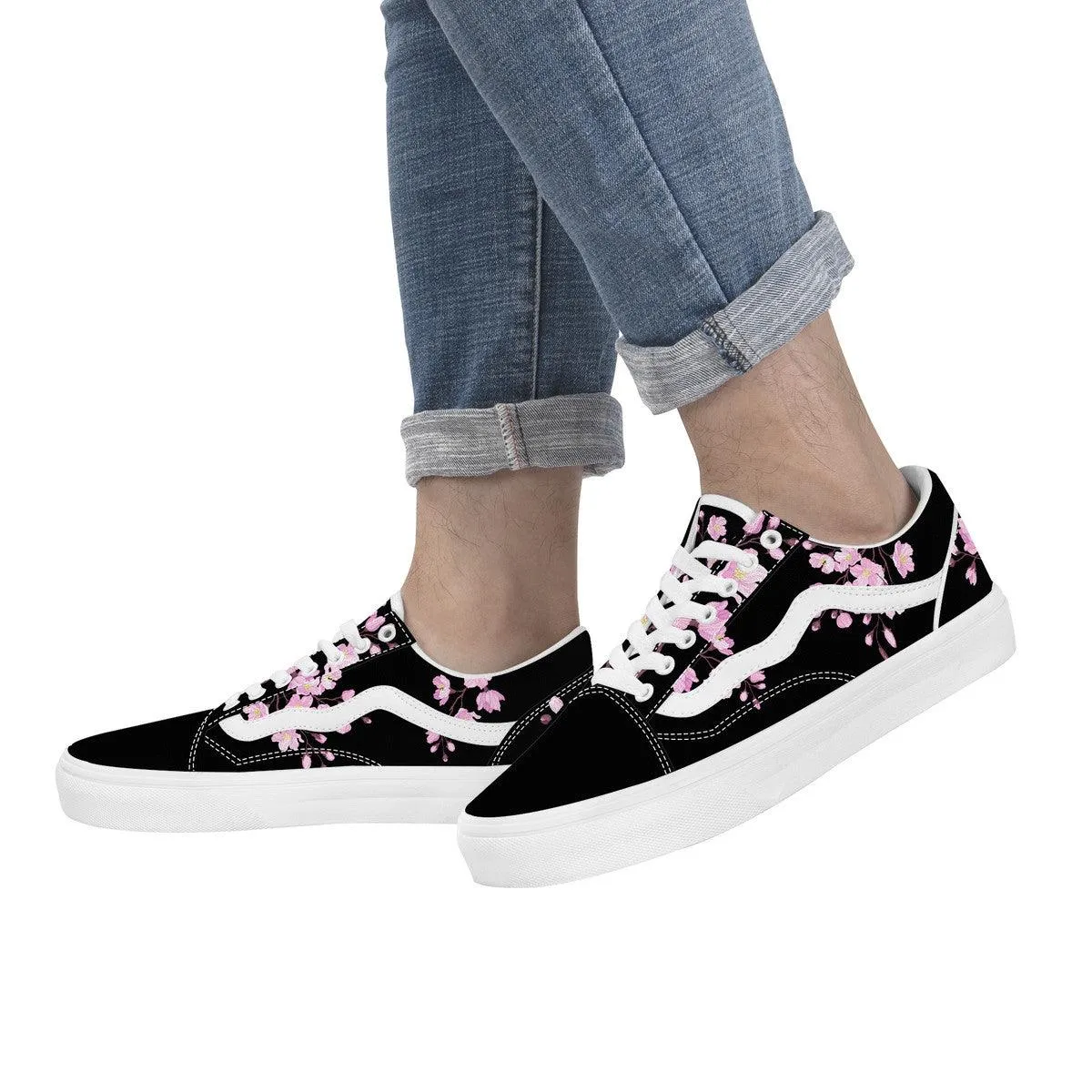 Black Pink Sakura Low Top Sneaker