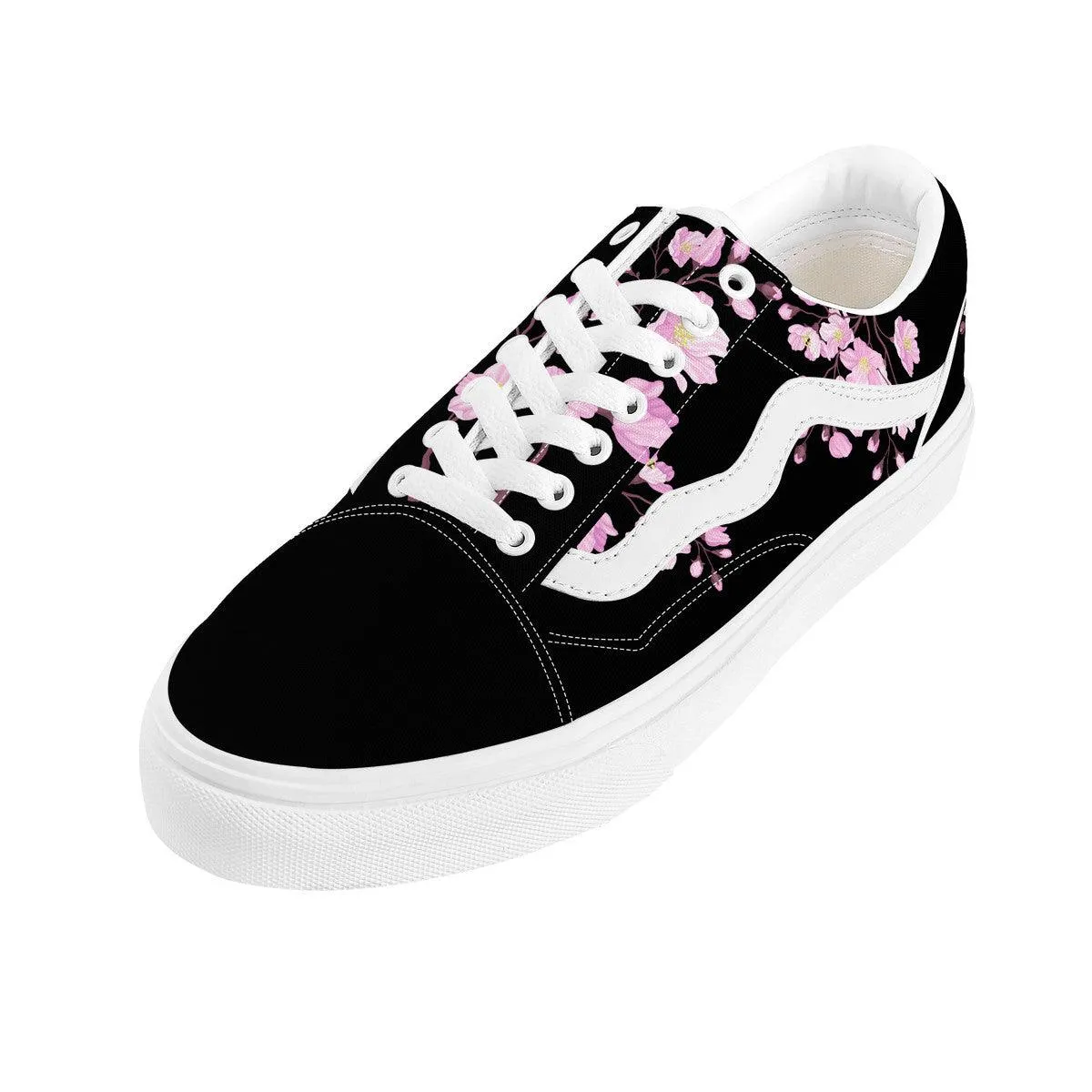 Black Pink Sakura Low Top Sneaker