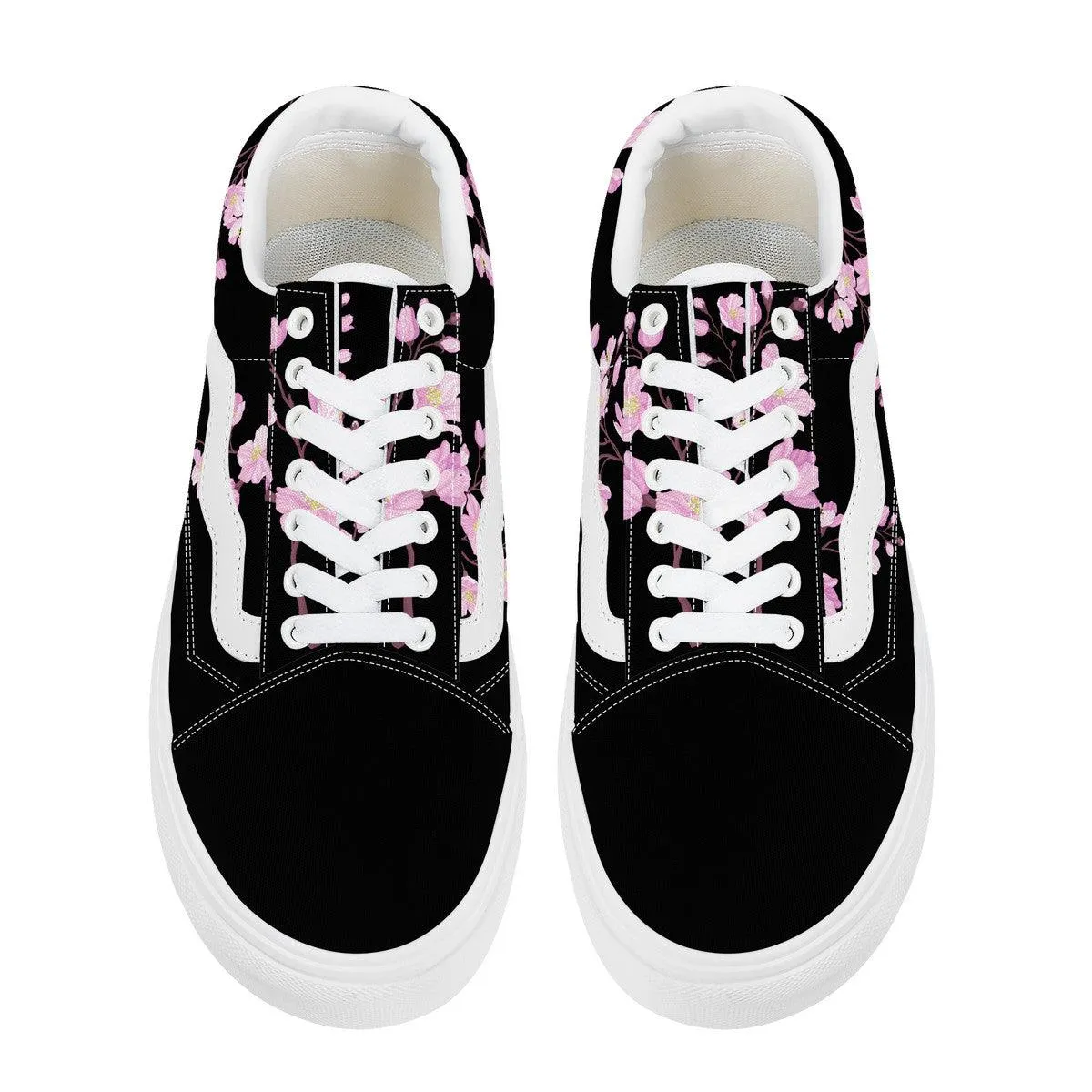Black Pink Sakura Low Top Sneaker