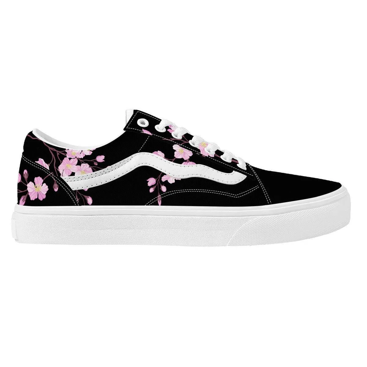 Black Pink Sakura Low Top Sneaker