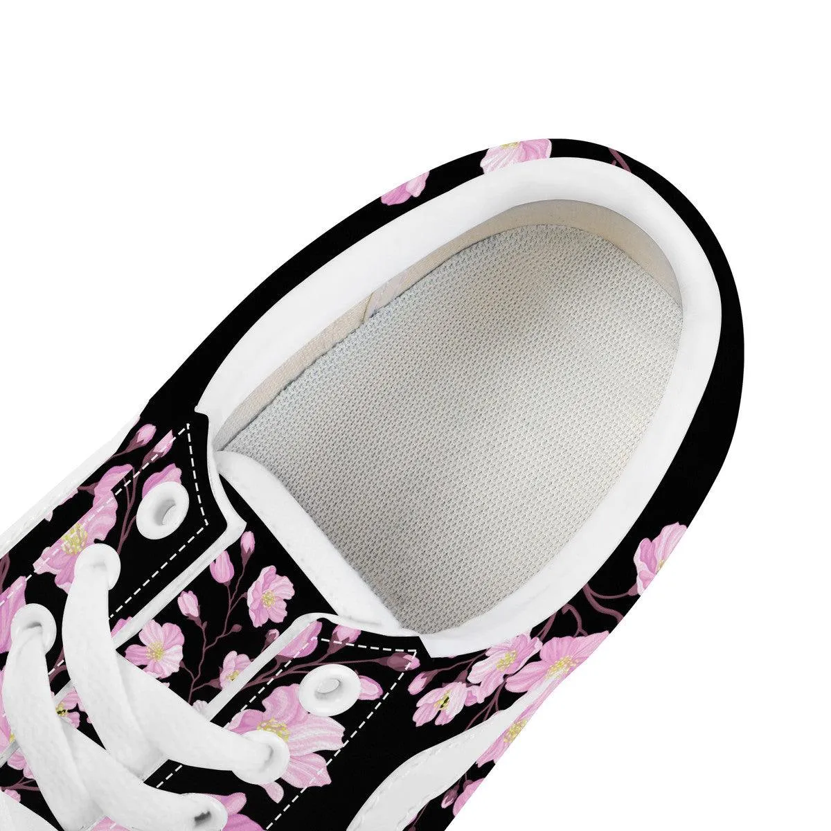 Black Pink Sakura Low Top Sneaker