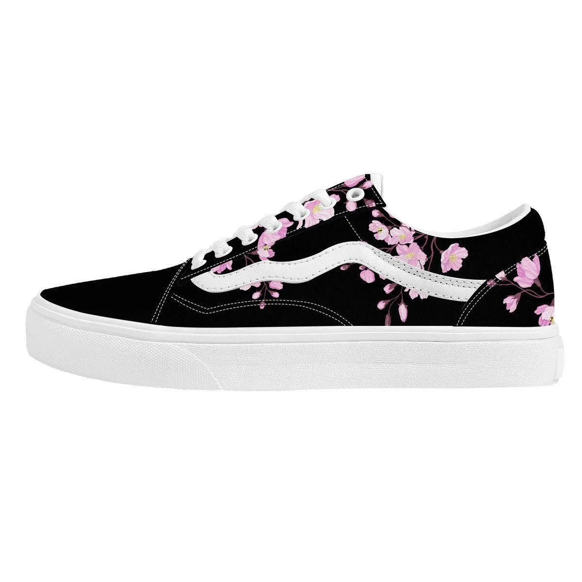 Black Pink Sakura Low Top Sneaker