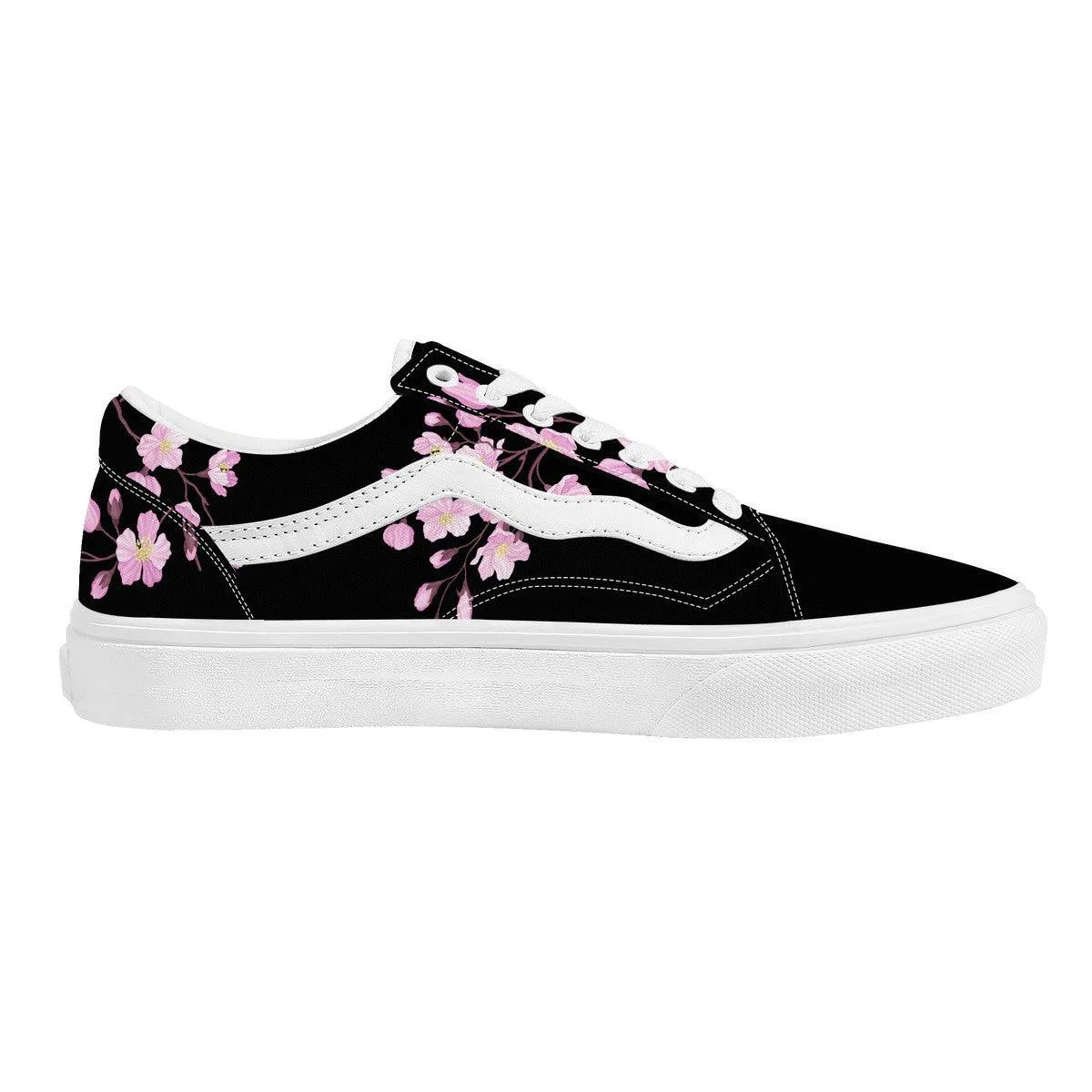 Black Pink Sakura Low Top Sneaker