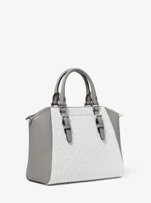 Ciara Medium Logo and Leather Satchel