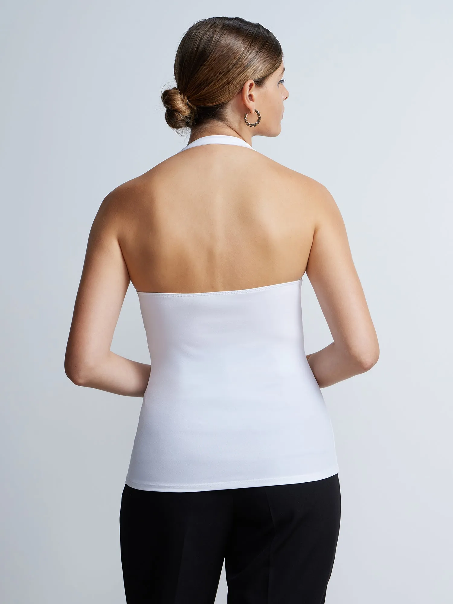 Cowl Neck Knit Halter Top