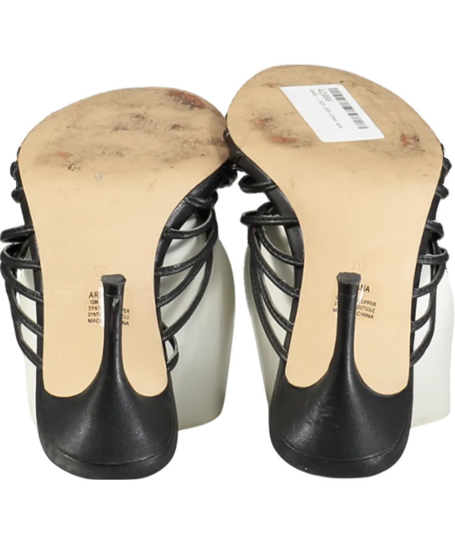 cupcakes and cashmere Black Arriana Strappy Heeled Mules UK 8 EU 41 
