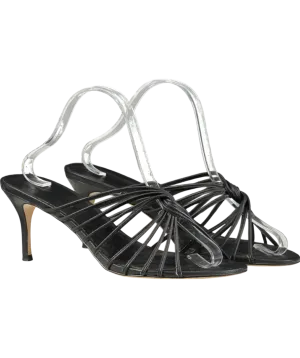 cupcakes and cashmere Black Arriana Strappy Heeled Mules UK 8 EU 41 
