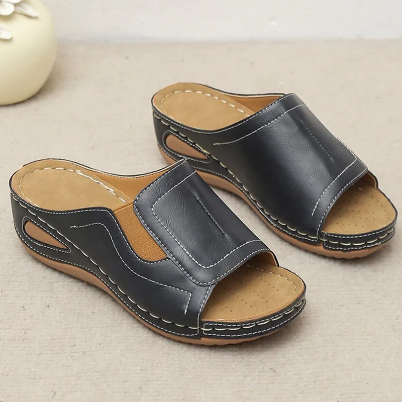 Cuzcare Summer Sandals For Women Flexible Width Shock-resistant Modern Slides