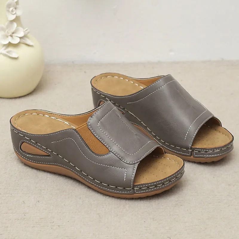 Cuzcare Summer Sandals For Women Flexible Width Shock-resistant Modern Slides