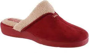 DE VALVERDE Red Ladies Scuff Slipper