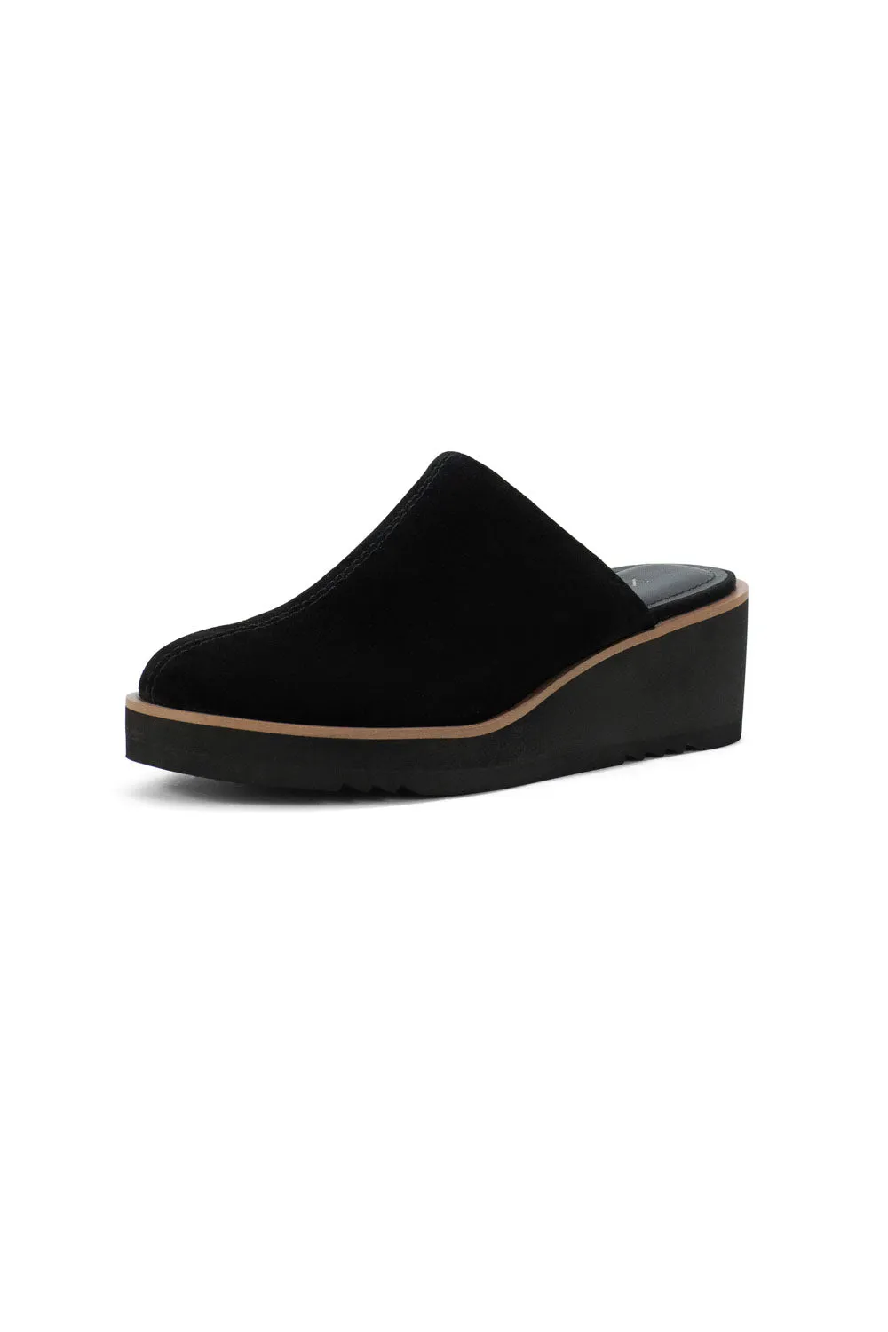 Edmond Wedge Mules - Black