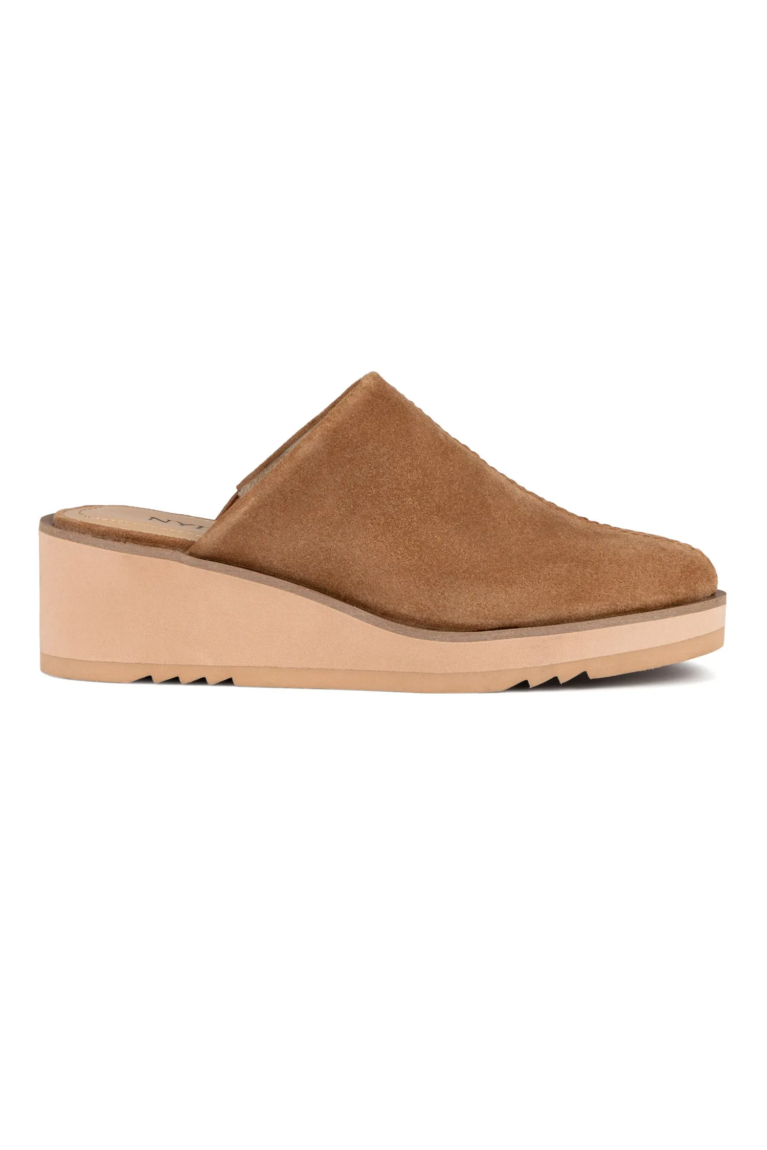Edmond Wedge Mules - Cognac
