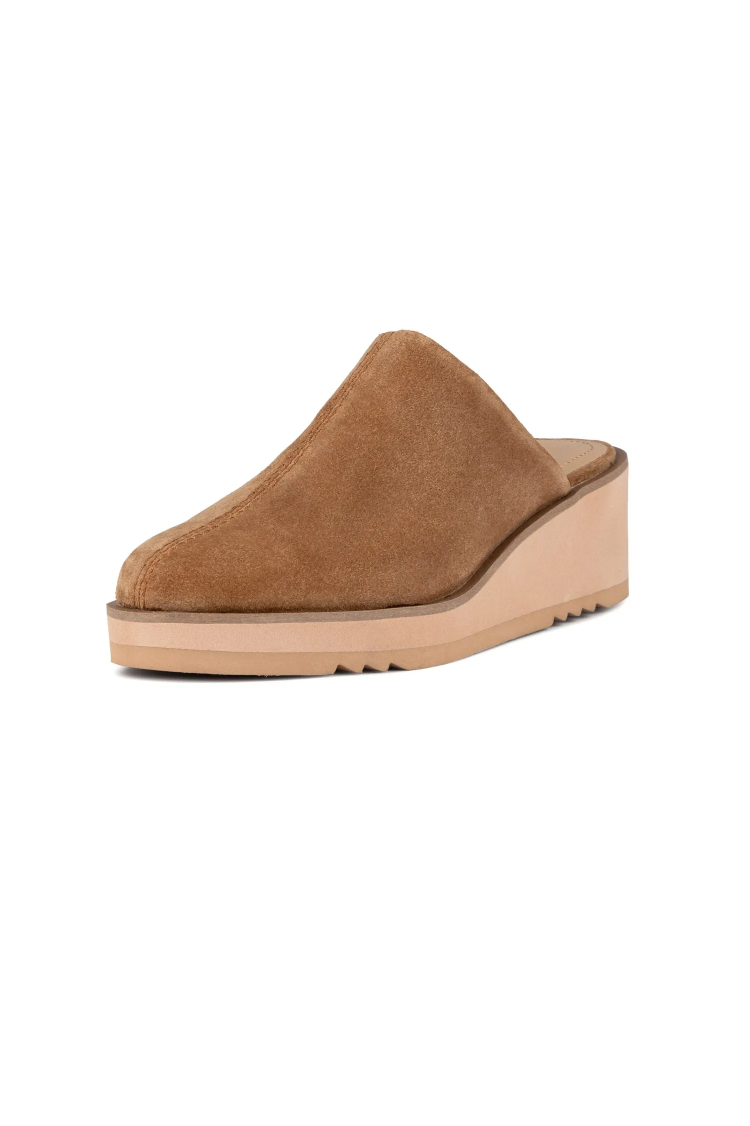 Edmond Wedge Mules - Cognac