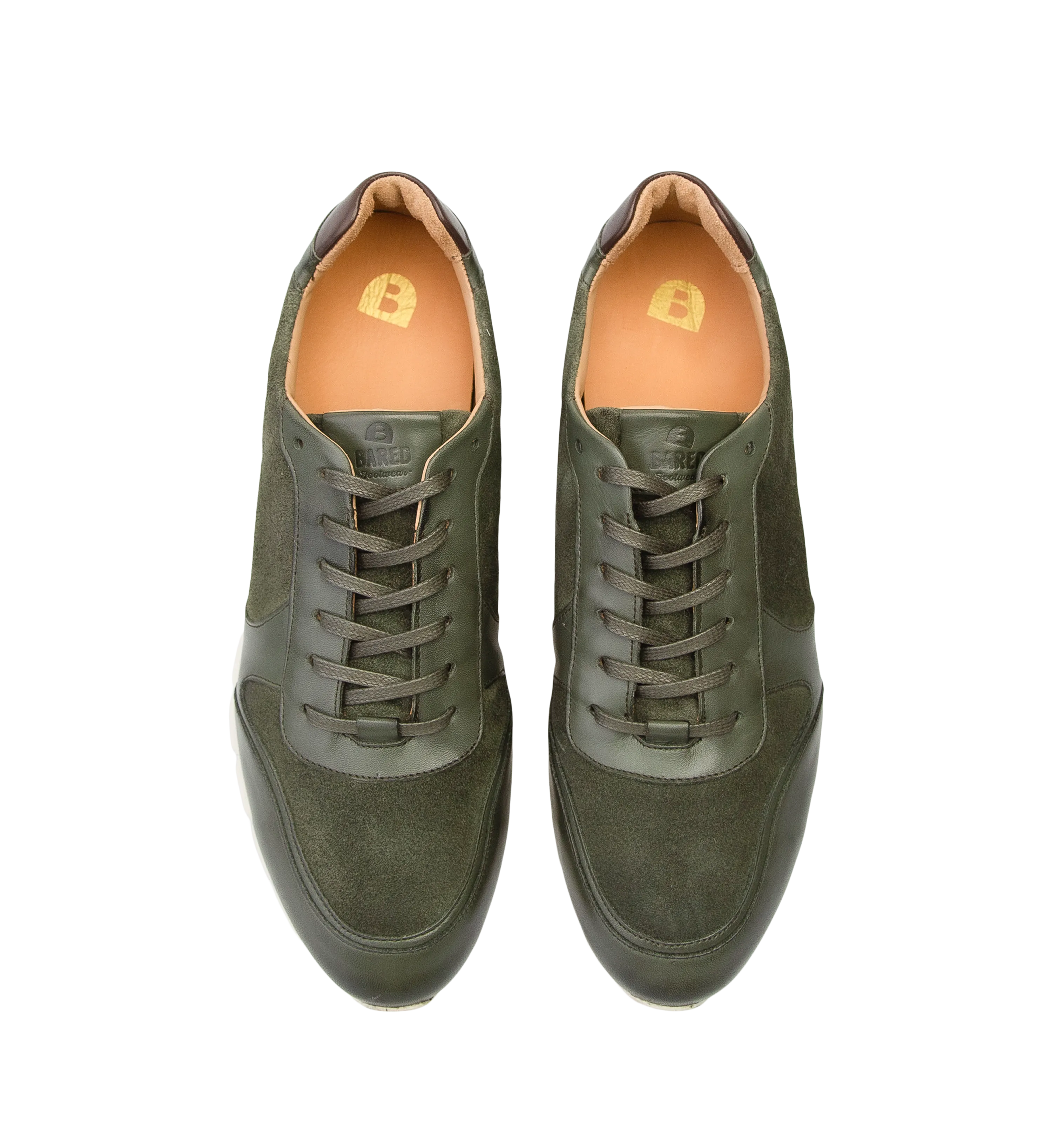 Erbium Khaki Leather & Nubuck Sneakers