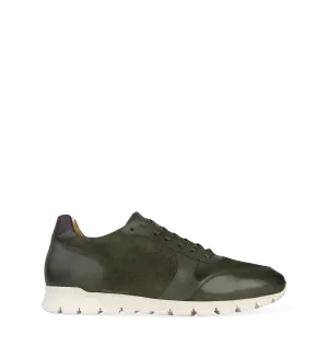 Erbium Khaki Leather & Nubuck Sneakers