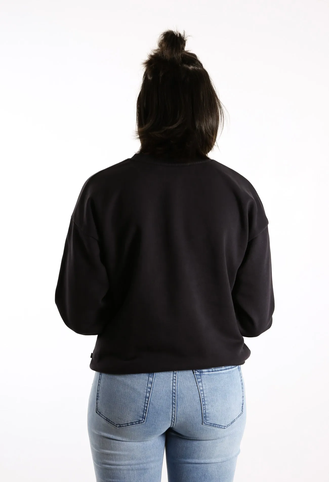 Essentials Ember Crew Neck Fleece Black