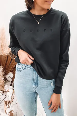 Essentials Ember Crew Neck Fleece Black