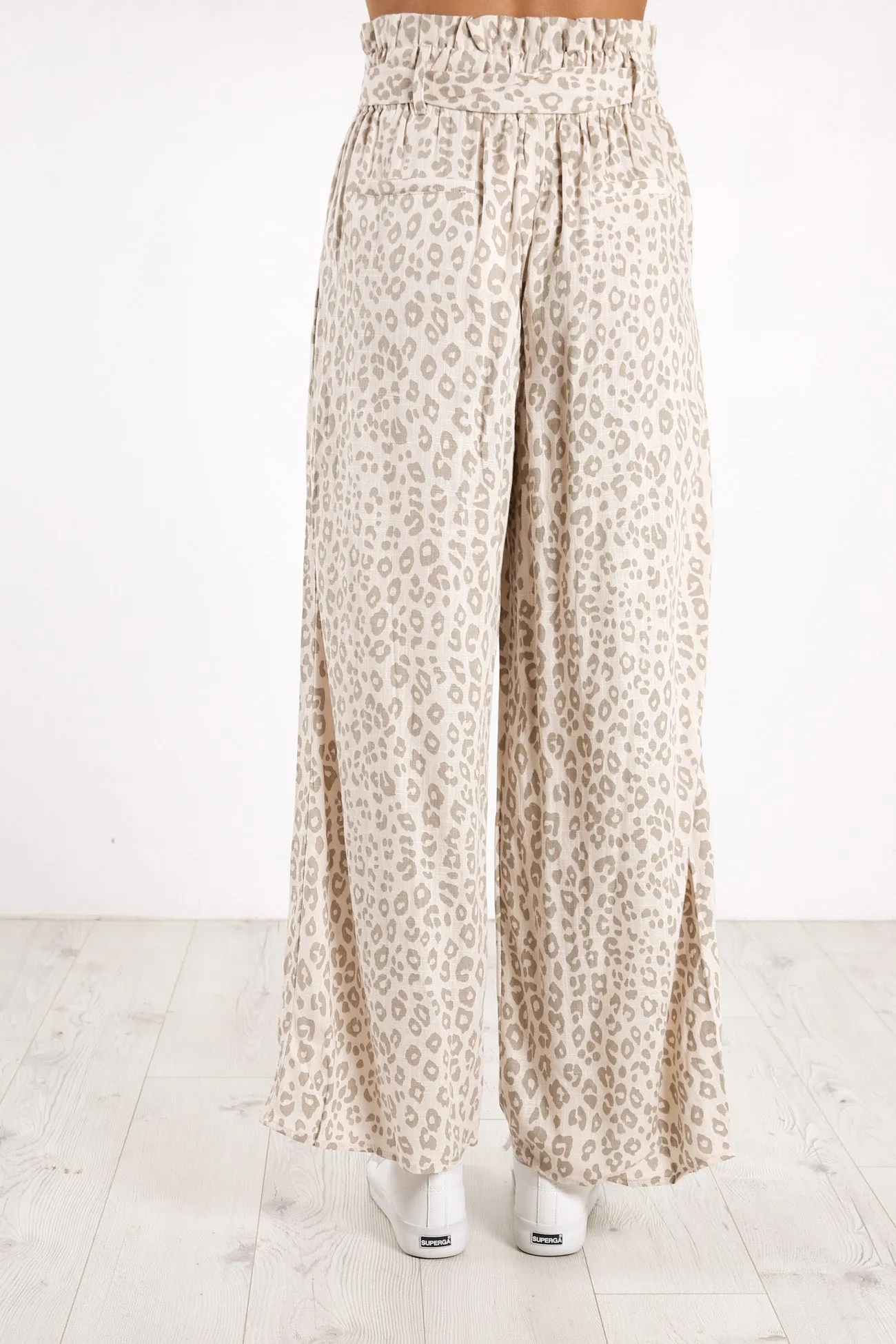 Frankie Pant Beige Leopard