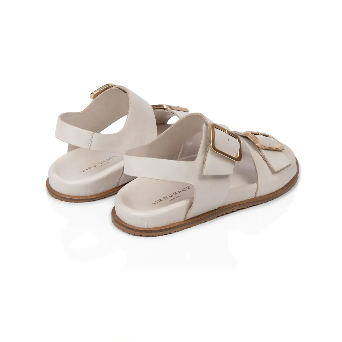 Gala: Ivory Two Bar Back Strap Sandals
