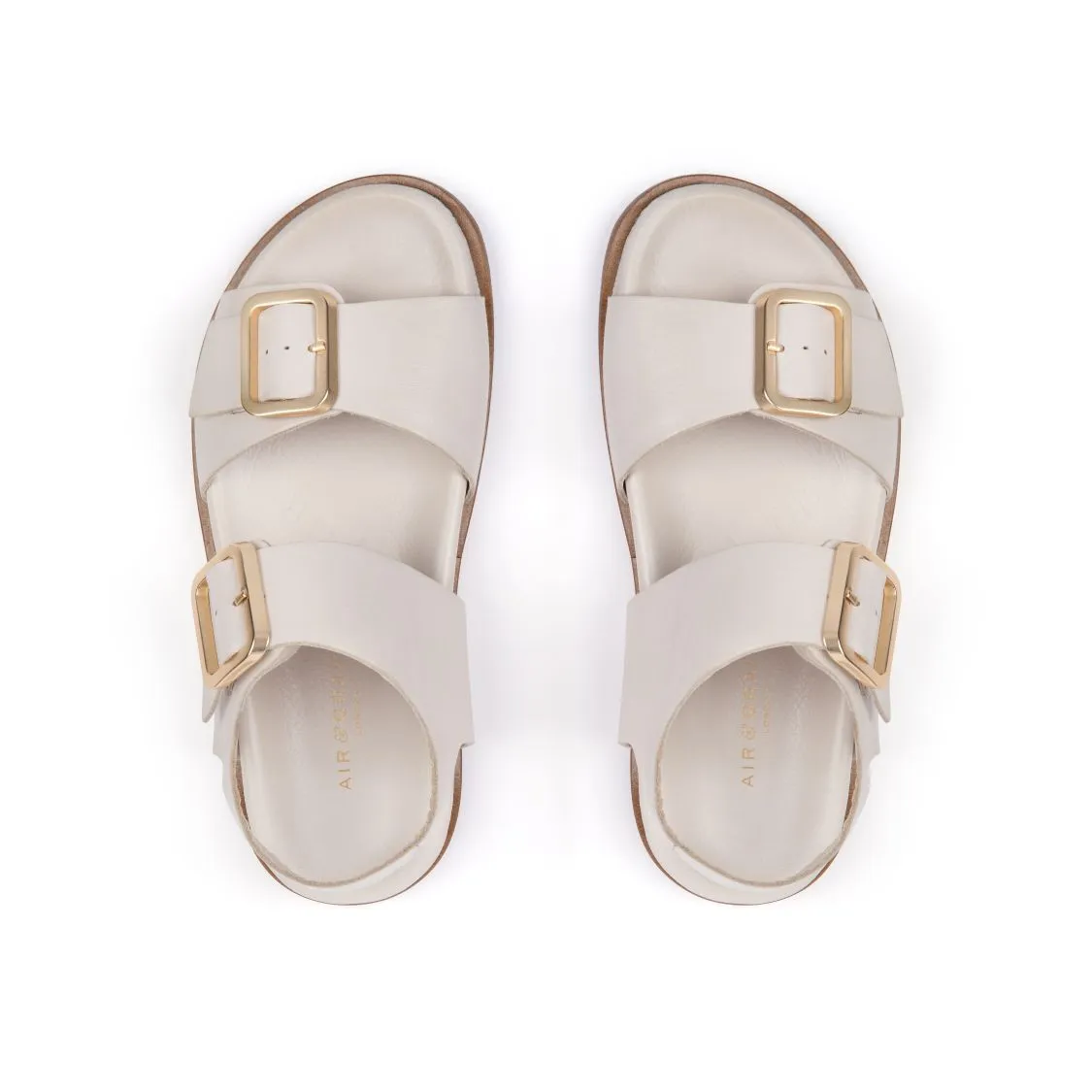Gala: Ivory Two Bar Back Strap Sandals