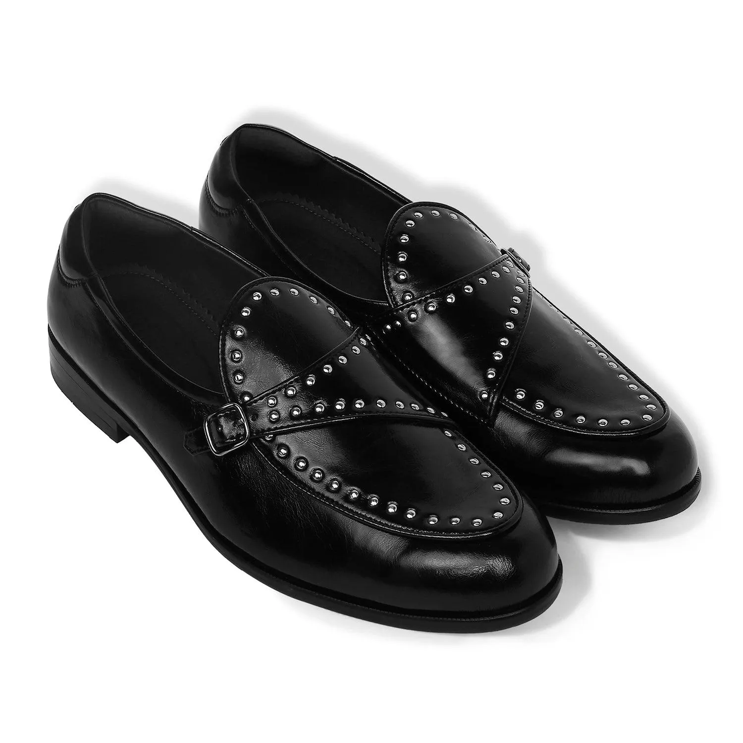 Goliath - Black Rivet Monk Slip-On