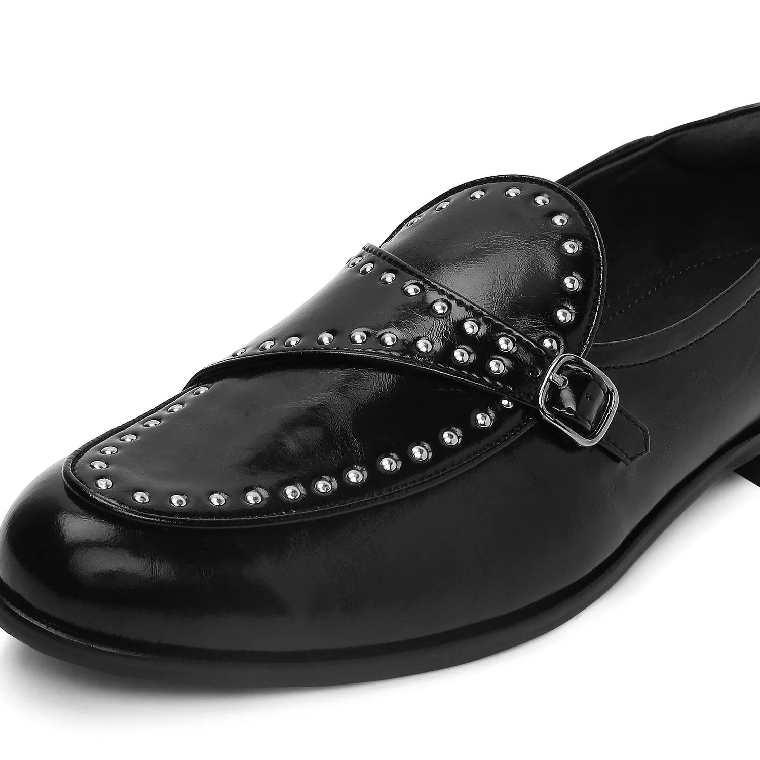 Goliath - Black Rivet Monk Slip-On