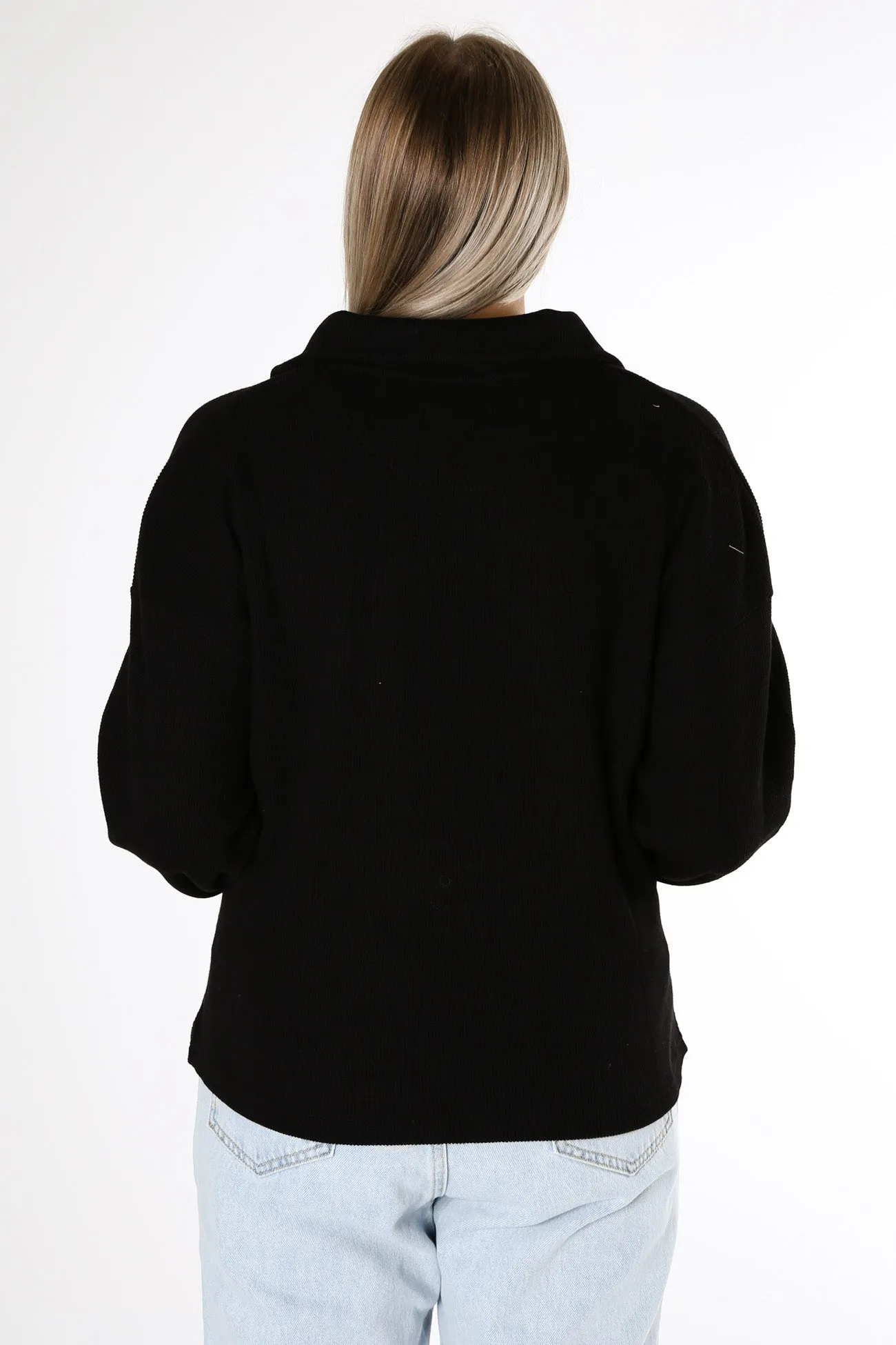 Hiatus 3/4 Zip Pullover Black