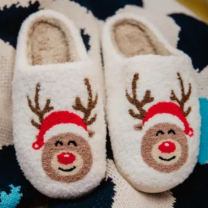 Holiday Reindeer Slippers