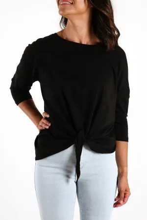 Ivy Knot Top Black