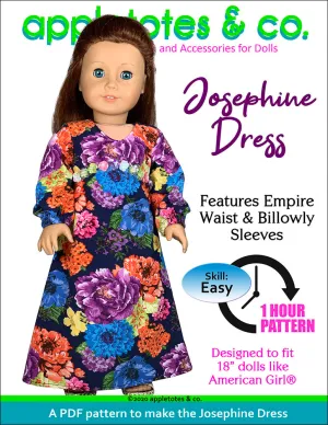 Josephine Dress 18 Inch Doll Sewing Pattern