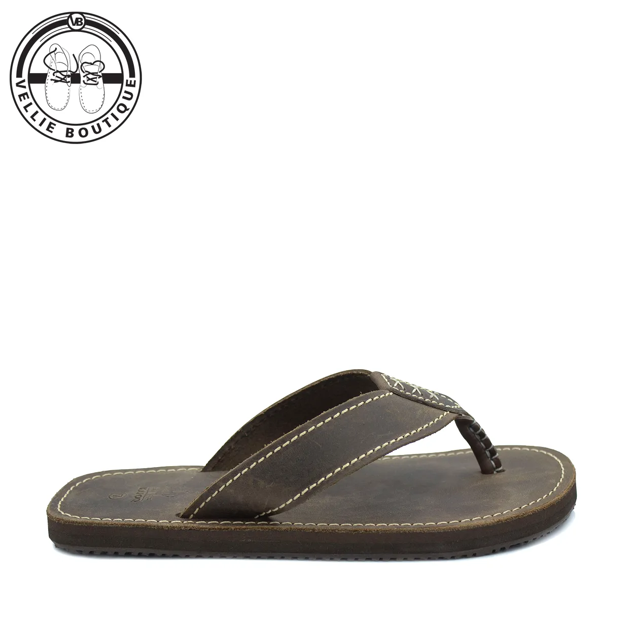 KapoQ Tankwa Leather Plakkie - Choc (ALM226)