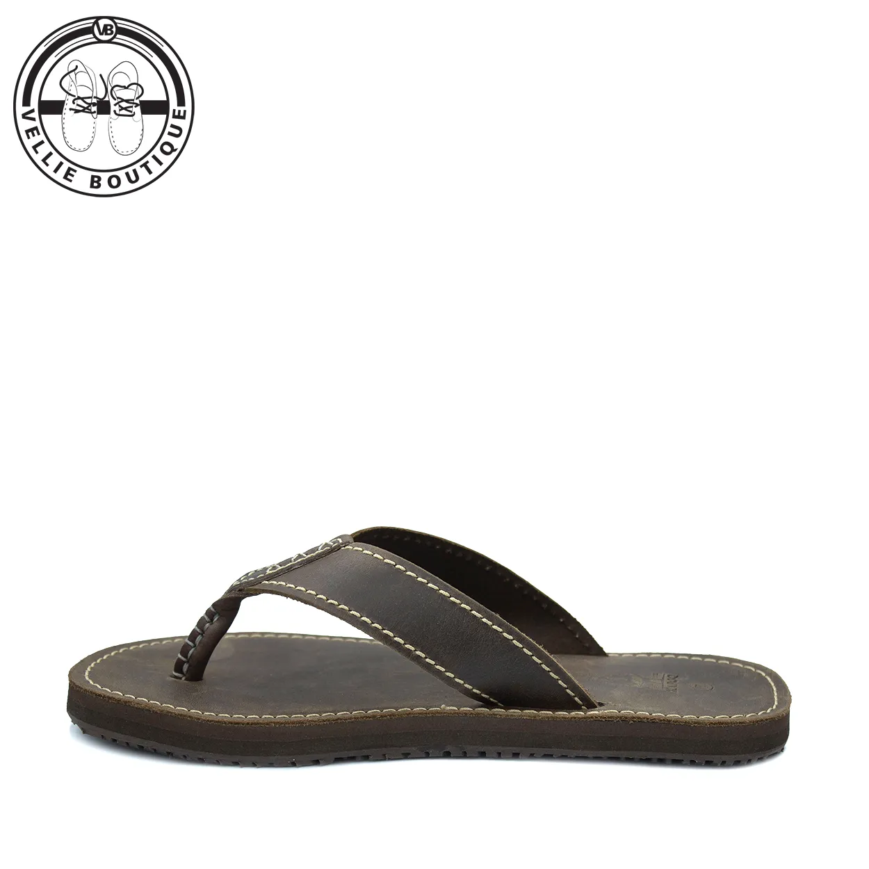 KapoQ Tankwa Leather Plakkie - Choc (ALM226)