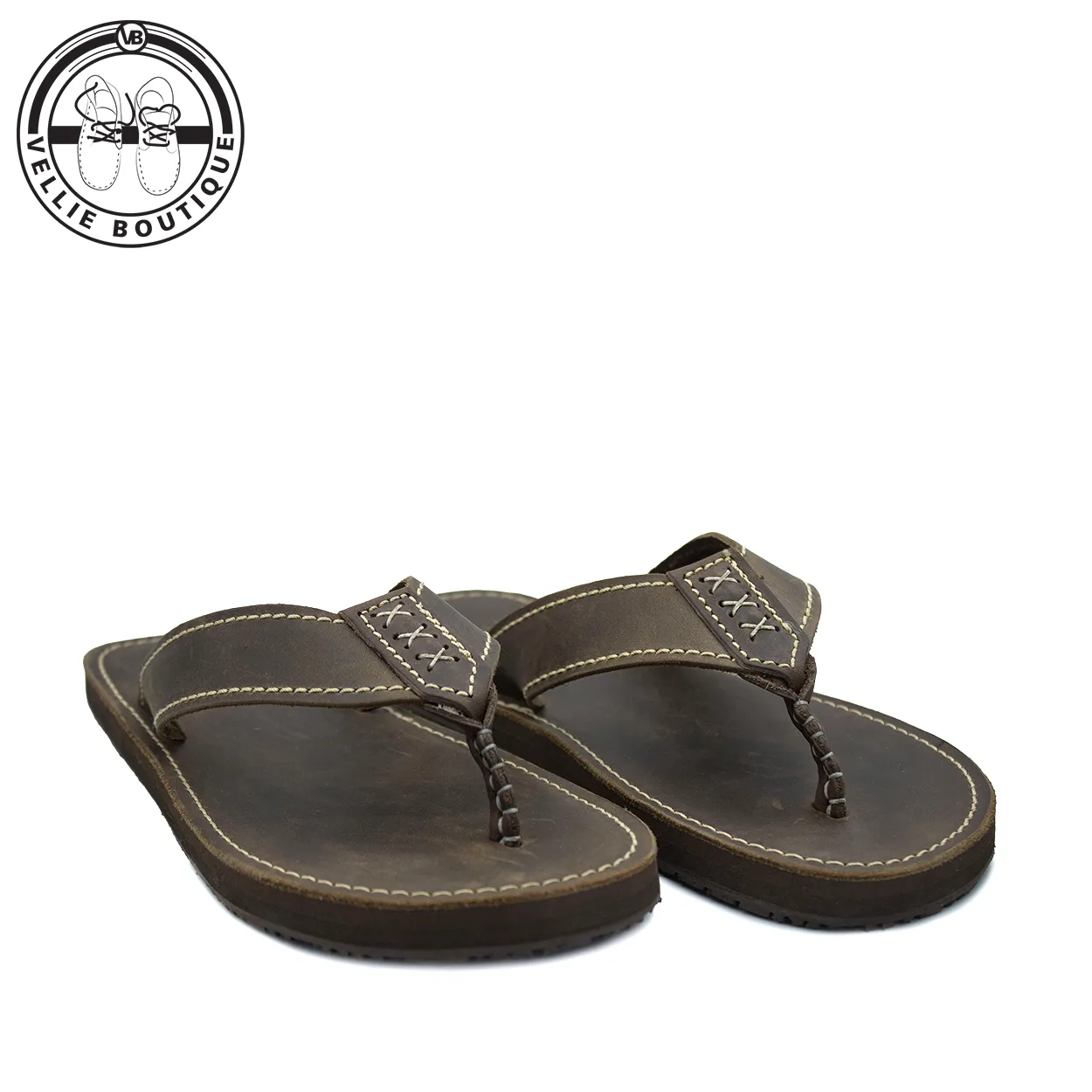 KapoQ Tankwa Leather Plakkie - Choc (ALM226)