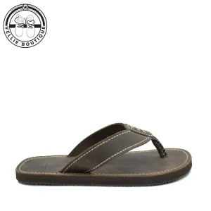 KapoQ Tankwa Leather Plakkie - Choc (ALM226)