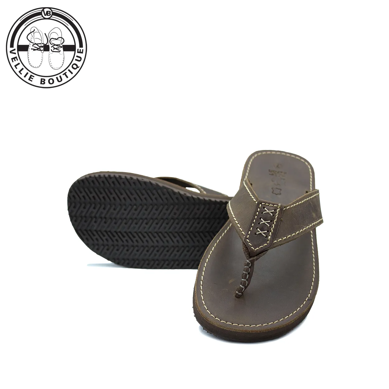 KapoQ Tankwa Leather Plakkie - Choc (ALM226)