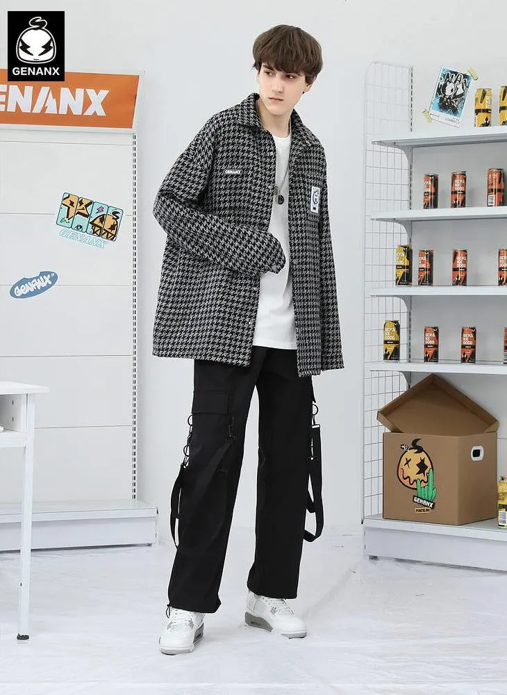Letter Jacquard Couple Jacket